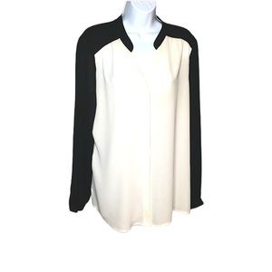 Conrad C Collection Blouse Black and Cream Size 12